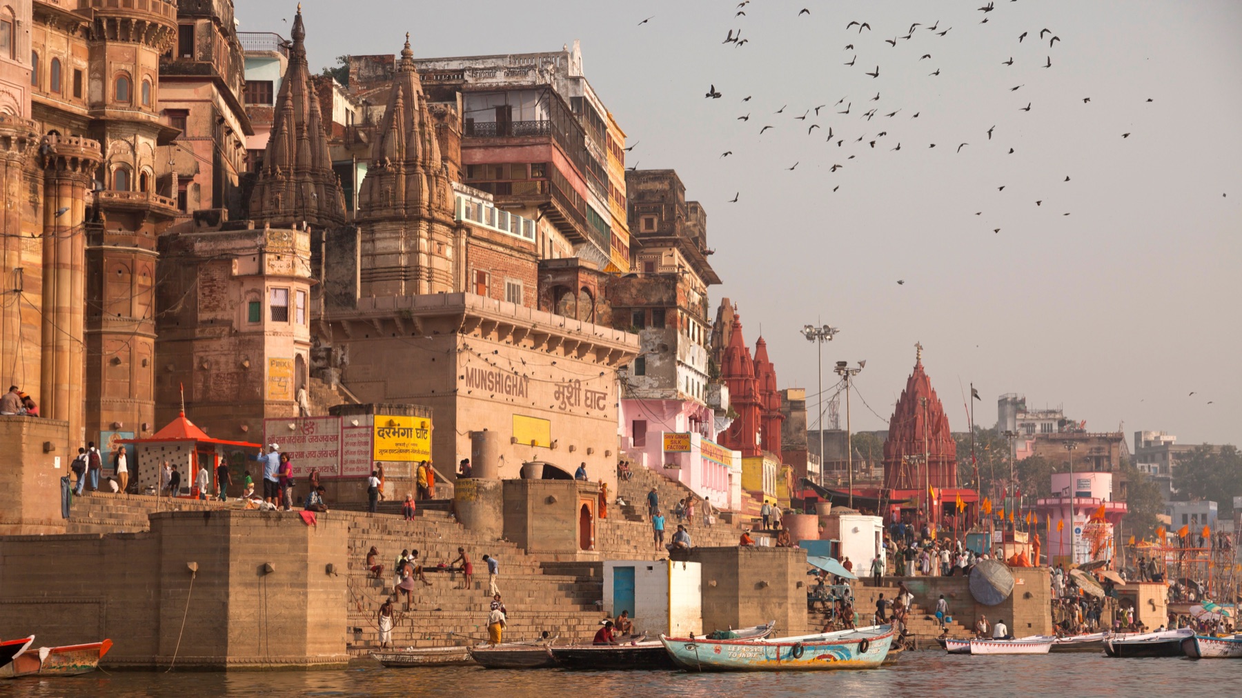 Ghat steps along the Ganga, Varanasi